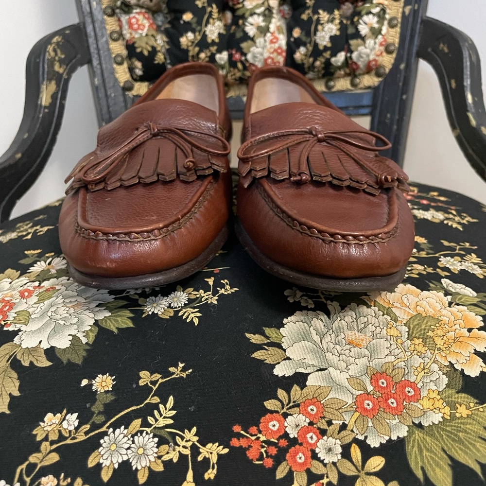 Vintage Salvatore Ferragamo Rich Brown Leather Loafers - Picture 4 of 11
